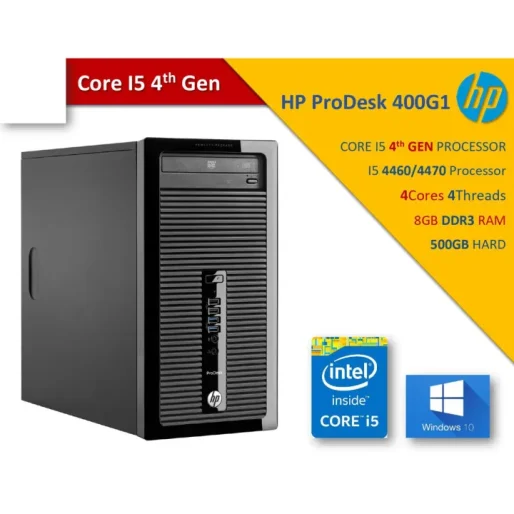 HP Prodesk 400G1 Tower – Core I5 4th Generation – Core i5
